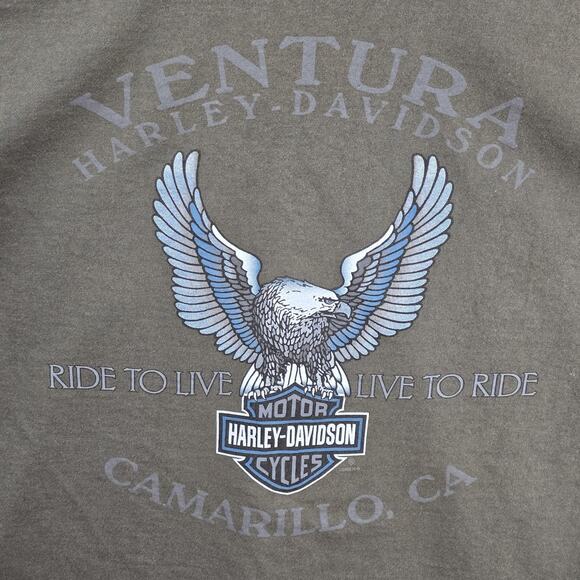 Vintage Harley Davidson Shirt Large Venture Eagle Single Stitch USA Made - Picture 11 of 14